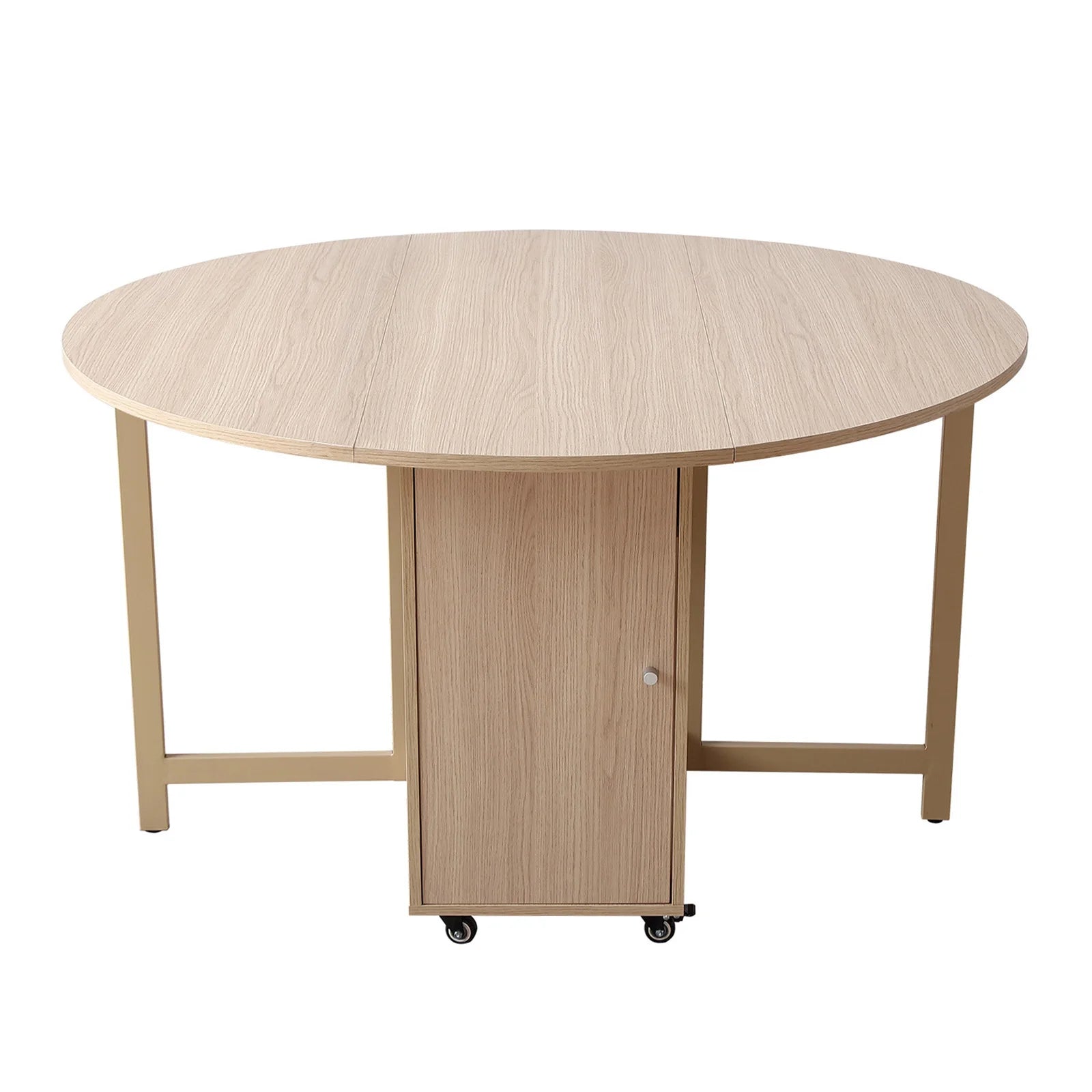 Fashion Folding Round  Dining Table Furniture Multifunctional Movable Dining Table with Folding Chairs