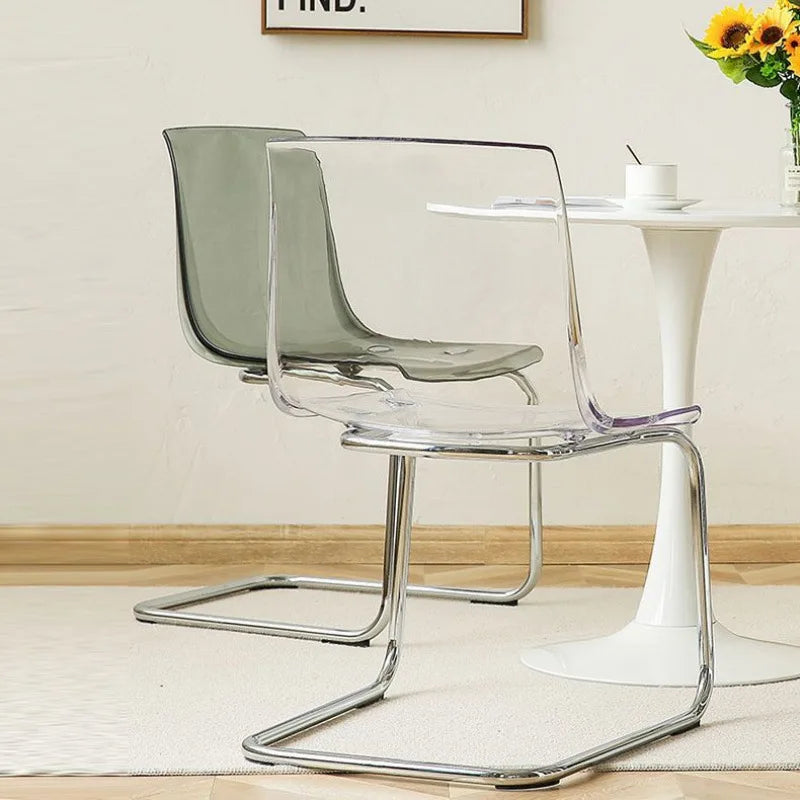 Modern minimalist transparent chair acrylic Toyas dining chair, home internet celebrity creative backrest
