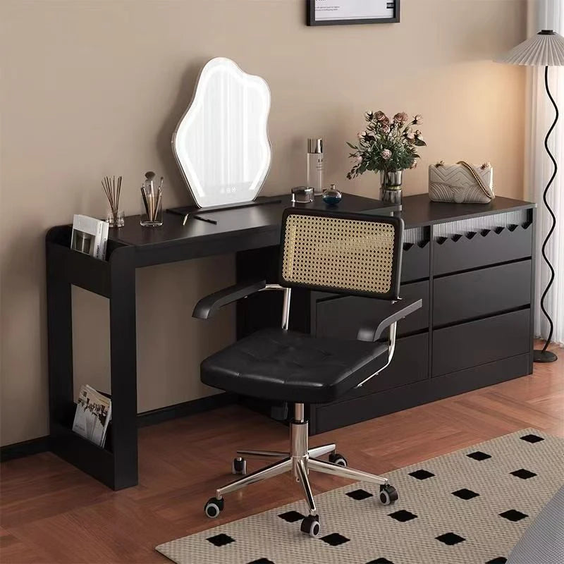 Office Chair Retro Computer Chair Simple Study Desk Armchair Swivel Backrest Lift Chair Leather