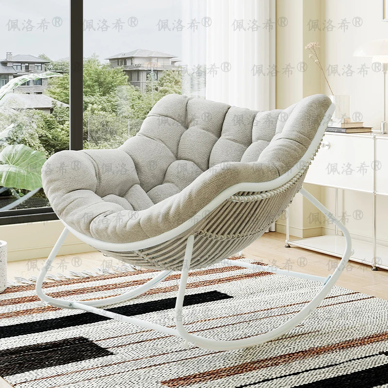 Balcony Indoor Living Room Chairs Nordic Footrest Recliner Bedroom Living Room Chairs Grey Lounge