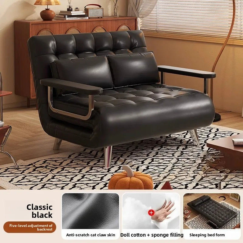 French sofa bed, foldable dual-use living room, double balcony, study, one chair dual-use