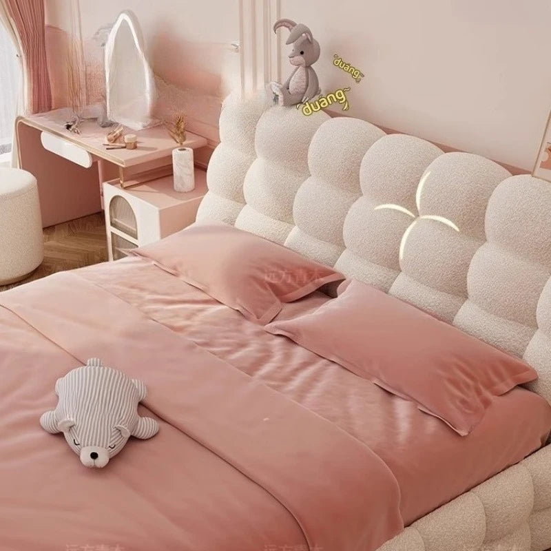king size bedroom Double bed frame 180x200 cm bases queen Single bed luxury Headboard