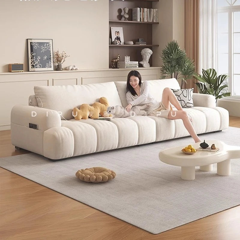 White Cream Living Room Sofas Cloud Big Size Chinese Style Beauty Decoration Living Room Sofa