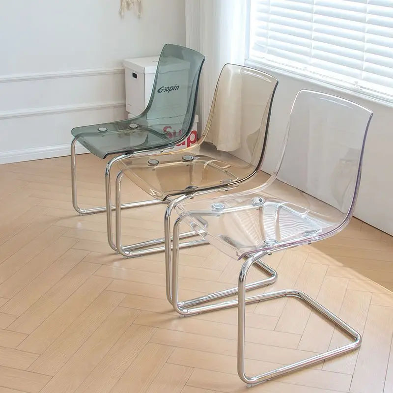Modern minimalist transparent chair acrylic Toyas dining chair, home internet celebrity creative backrest