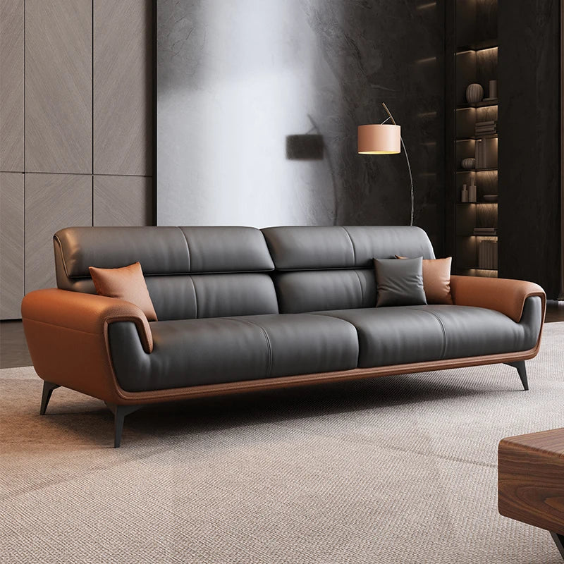 Nordic Leather Sofa Designer Simple Business Leisure Romantic Living Room Sofas