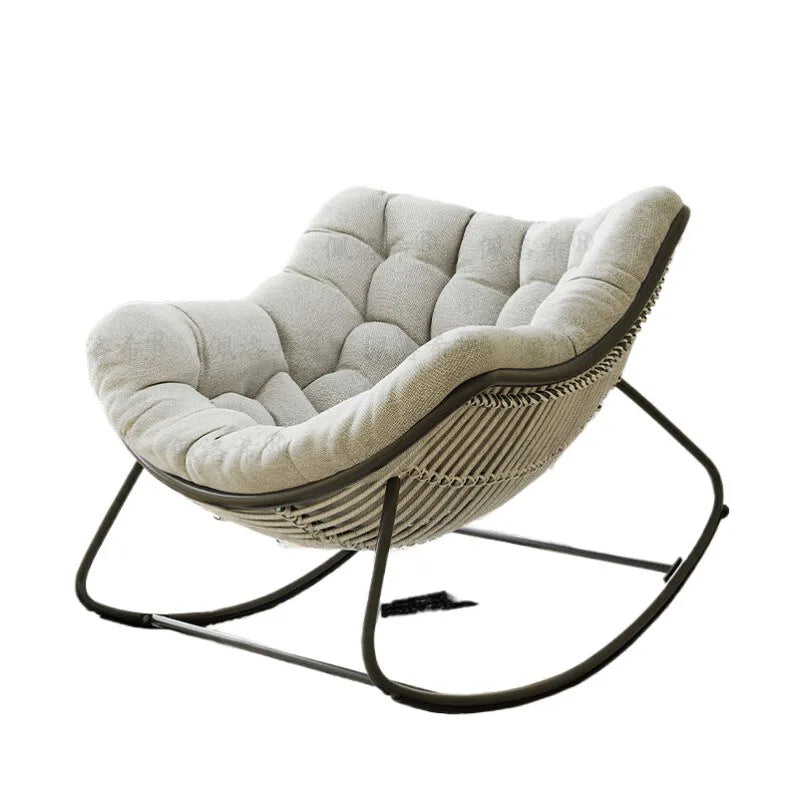 Balcony Indoor Living Room Chairs Nordic Footrest Recliner Bedroom Living Room Chairs Grey Lounge