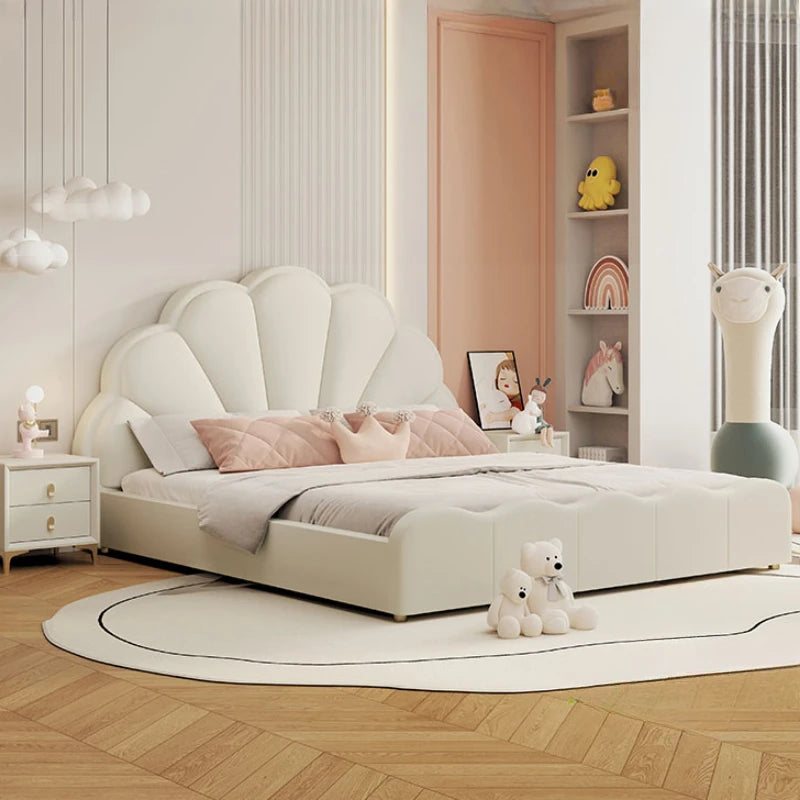 Full Size Frame Kids Beds Headboard King Size Girls Princess Children Beds Bedroom Modern Style