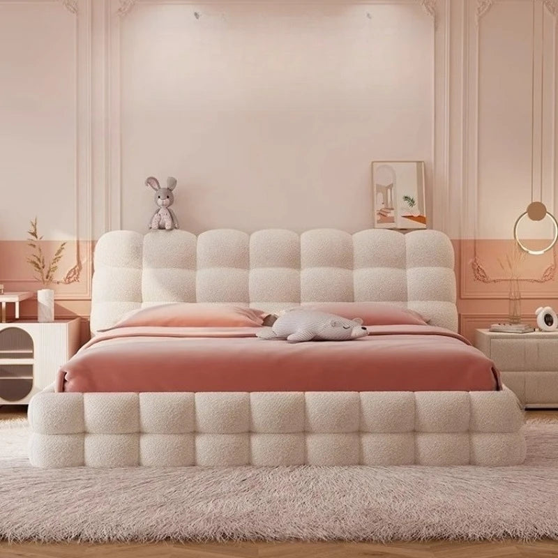 king size bedroom Double bed frame 180x200 cm bases queen Single bed luxury Headboard