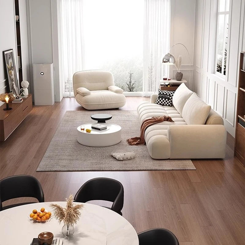 White Cream Living Room Sofas Cloud Big Size Chinese Style Beauty Decoration Living Room Sofa