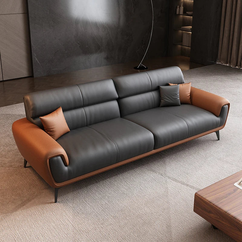 Nordic Leather Sofa Designer Simple Business Leisure Romantic Living Room Sofas