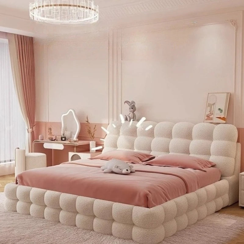 king size bedroom Double bed frame 180x200 cm bases queen Single bed luxury Headboard
