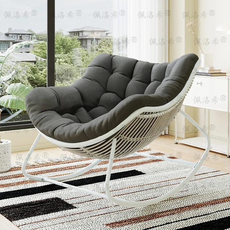 Balcony Indoor Living Room Chairs Nordic Footrest Recliner Bedroom Living Room Chairs Grey Lounge