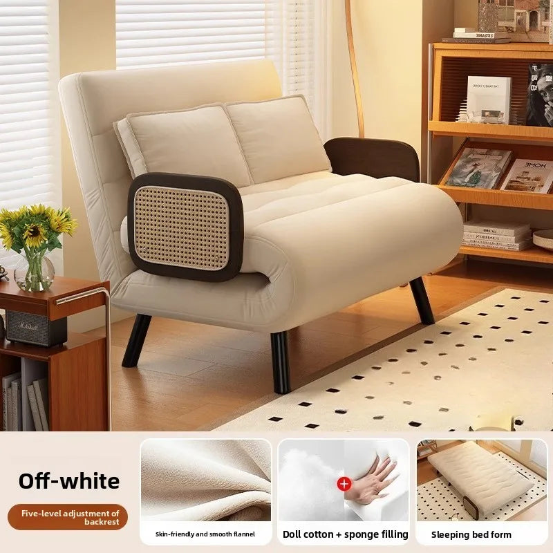 French sofa bed, foldable dual-use living room, double balcony, study, one chair dual-use